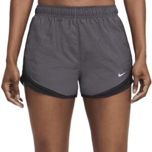 Nike Dri Fit Women Running Shorts Gray Black Athletic Workout Gym Size S